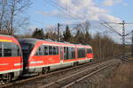 DB 642 020 als RE 26111 von Göttingen Hbf nach Erfurt Hbf, am 27.03.2026 in Erfurt-Bischleben.