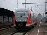 Desiro der BR VT 642 als RegionalExpress Erfurt Hbf-Magdeburg Hbf im Bahnhof Sangerhausen.