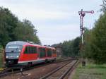 Desiro 642 133 als RB 17824 Bad Schandau - Bautzen bei Einfahrt in Neukirch (Lausitz) West (28.09.2003)  