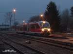 Am Abend des 04.04.2008 gelang mir diese Aufnahme des 642 732-2 im Bahnhof Schlettau.