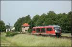 642 181 als RB17777 Hoyerswerda - Grlitz bei Mcka. Noch wenige Jahre gibt es die Nebenbahnromantik auf dieser Strecke, nur noch dieses Jahr Desiros von DB Regio. 30.05.08