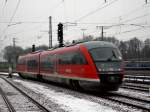 Der 642 214 am 07.01.2009 bei der Ausfahrt aus dem Augsburger Hbf.