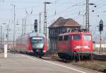 Hier kommt gerade ein Desiro (642 542) in den Hbf von Leipzig eingefahren. 04.04.2009