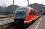 642 072 und ein weiterer Desiro sind am 04.04.09 im Leipziger Hbf angekommen.