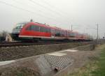 Zwei VT642 als RE Magdeburg-Erfurt am 29.03.2005 kurz hinter Smmerda.