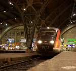 642 001 im Leipziger HBF abfahrt RB 23:11 Richtung Zeitz/Gera 1/2008