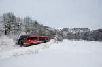 Da der diesjhige Sommer nicht ganz durchstarten wollte gibts halt Winterbilder aus dem Erzgebirge: 642 237 am 19.02.09 als RB 30912 nach Chemnitz zwischen Burkhardtsdorf und Kemtau