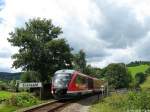 Am 24.07.2009 rollt 642 228 in den Bahnhof Cranzahl.