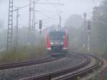 S-Bahn von Rostock Hbf.nach Rostock-Seehafen Nord.Aufgenommen am 10.10.05 kurz vor dem Hp Rostock-Kassebohm.