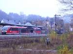 Der Desiro der Erzgebirgsbahn bei belsten Schmuddelwetter (NEBEL ..