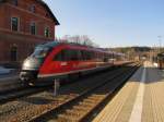 DB 642 238 als RB 23878 nach Zwickau (Sachs) Hbf, in Johanngeorgenstadt; 22.03.2011