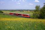 642 115 ( Amorbach ) als RB58727 Nrnberg-Nordost - Grfenberg zwischen Kalchreuth und Grogeschaidt, 30.4.011.