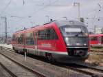642 126 der WestFrankenBahn steht am 28. Mai 2011 in Aschaffenburg Hbf abgestellt.