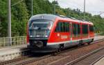 642 200 der Erzgebirgsbahn durchfuhr am 16.06.11 Burgkemnitz in Richtung Bitterfeld.