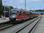 Als RE 13011/13012,Rostock-Sassnitz-Rostock,kam am 13.August 2011 berraschend 642 053/553 und 642 050/550 (beide Bh Rostock)nach Rgen zum Einsatz.Hier fotografierte ich beide Triebwagen auf der