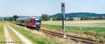 642 119 hat am 25.7.02 auf dem Weg nach Rothenburg gerade den Haltepunkt Schweinsdorf passiert.