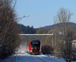 642 140 und 642 178 als RE26079  Skizug  Leipzig - Graslitz in Klingenthal, 11.2.012.