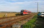 DB 642 031 als RE 16114 von Erfurt Hbf nach Nordhausen, am 22.08.2012 in Khnhausen.