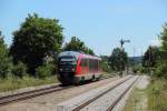 642 083 als RB nach Memmingen bei der Einfahrt in Sontheim (Schwab) am 18.07.2012