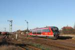 642 693 verlsst als RB 27713 (Wolfsburg - Magdeburg) den Bahnhof Haldensleben.