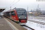 642 166-2  800 Jahre Sachsen-Anhalt  & 642 687-7 als RB13 (RB 17962) von Rathenow nach Stendal in Rathenow. 10.02.2013