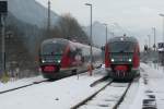 642 122/622 und 642 087/587 in Pfonten-Steinach am 20.01.13