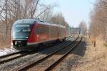 642 059/559 der Erzgebirgsbahn als RB 23875 bei der Einfahrt in Zwickau Schedewitz, weiter gehts nach Johanngeorgenstadt. 28.03.2013