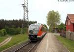 642 616 hlt am 22.5.13 als RB nach Pleinfeld in Ramsberg.