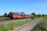 642 681 und ein weiterer 642 als RB nach Neustadt (Weinstr) Hbf bei Edesheim (Pfalz) am 16.06.13