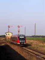 Seit April 2003 kommen auf den Strecken Dessau - Aschersleben und Magdeburg - Aschersleben vermehrt Triebwagen der Baureihe 642 zum Einsatz.