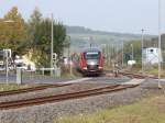 642 602 verlsst den Bahnhof Glauburg-Stockheim als RE-Linie 34 nach Frankfurt Hbf.