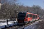 642 538 kurz vor Bischofswerda als RB 61 nach Dresden Hbf. 26.01.2014 11:37 Uhr