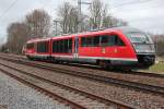 642 231-5  Kreisstadt Aue  von der Erzgebirgsbahn bei der Ausfahrt aus Gößnitz um mit der RB 23658 nach Glauchau(Sachs) zu fahren.