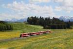 642 084 und 642 097 am 18.05.2014 als RB 57351 bei Lengenwang.