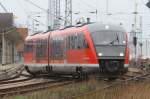 BR 642 bei der Ausfahrt aus dem Bf. Wismar nach Tessin 12/2006
