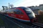 DB Regio 642 692-8 Elbe Saale Bahn   Landesgartenschau Aschersleben 2010   (Bj. 2002, Siemens) als RE 17769 Magdeburg Hbf. - Erfurt Hbf., KBS 335 Magdeburg - Erfurt, fotografiert bei Ausfahrt aus dem Bf. Schönebeck (Elbe) am 14.11.2012