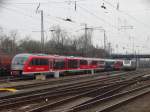 DB Regio Westfrankenbahn 642er und Alstom Prima am 29.02.16 in Hanau Hbf vom Bahnsteig aus fotografiert