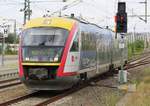 642 332 als RB33 mit Einfahrt in Dresden-Neustadt am 14.08.2018 - ich stehe am Bahnsteigende.