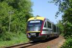 Ein 642 der SBS ist am 06.05.'11 als SBS17269 nahe B Lckersdorfer Weg in Kamenz unterwegs