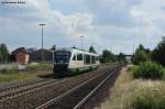 Vt 25  Cheb/Eger  mit der VBG 81120 nach Hof Hbf bei der Einfahrt in Wiesau (Oberpf), 28.07.2011
