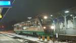 Trilex Desiro VT21 ehm. VBG als Ersatzfahrzeug der Oberpfalzbahn wärt auf seine abfahrt nach Regensburg Hbf in Marktredwitz. 12.02.2015