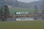 Ein unbekannter Desiro der Vogtlandbahn als VBG 74250 nach Marktredwitz bei Reuth b.