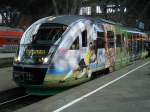 VT04 mit  Fussball-Bemalung  Mitte Mai 2006 auf dem Leipziger Hauptbahnhof