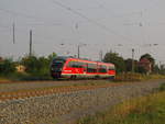 DB 642 572 als RB 16391 von Sömmerda nach Erfurt Hbf, am 12.08.2015 in Erfurt-Stotternheim.