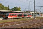 642 670-3 (Siemens Desiro Classic), ex Elbe-Saale-Bahn (DB Regio Südost), als RB 80409 (RB41) nach Aschersleben steht in ihrem Startbahnhof Magdeburg Hbf auf Gleis 8.