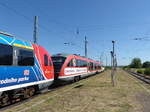 DB 642 037 + 642 033 aus Sachsen halfen am 29.06.2019 zum Thüringentag in Sömmerda in Thüringen als Verstärkerzüge zwischen Erfurt Hbf und Sömmerda aus.
