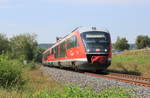 642 662 mit einem weiteren 642 als RE  Main-Tauber-Express  Aschaffenburg-Crailsheim am 28.08.2019 zwischen Markelsheim und Elpersheim. 