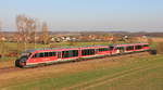 642 171+703  Spessart Mainland   als RE Heilbronn-Crailsheim hinter Waldenburg am 02.04.2020.
