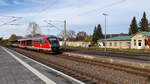 Am 11.11.22 fuhr 642 235 der Erzgebirgsbahn im Bahnhof Flöha Richtung Pockau.