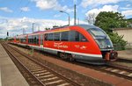 642 730-5  Katharina die Große  verlässt am 1.8.2016 zusammen mit 642 723-0 als RB36 (RB16422) nach Wolfsburg Hauptbahnhof den Magdeburger Hauptbahnhof.